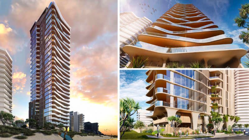 Renders of Heran's reworked Ovation tower plans at Main Beach.