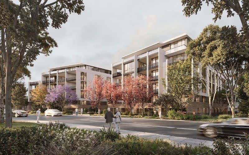 Cowan Road frontage of the proposed six-storey scheme.