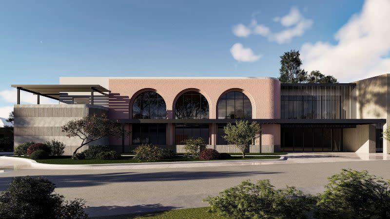 An external rendering of the clubhouse at GemLife's planned village at Strathalbyn