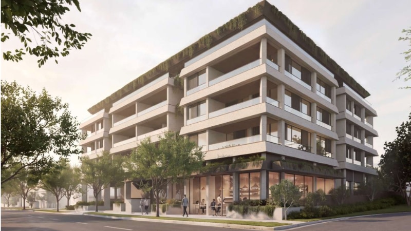 A rendering of the developer's second Racecourse Road project, a five-storey scheme designed by DKO Architecture.