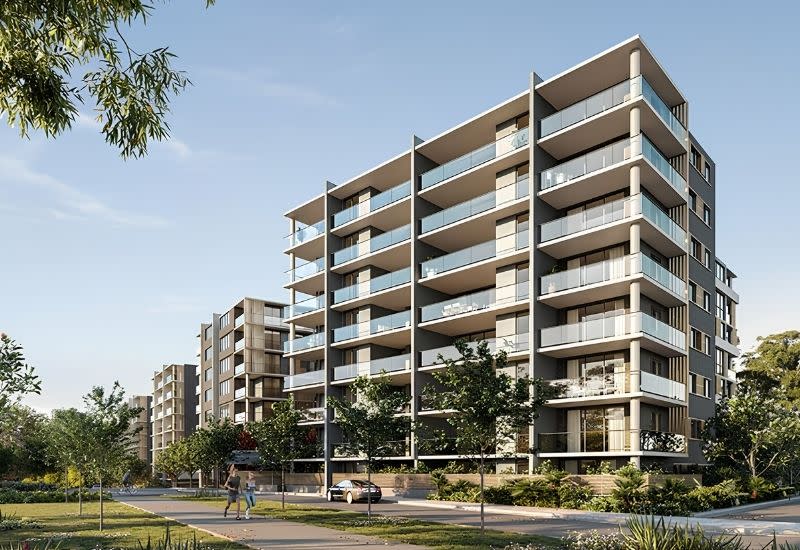 A Zhinar Architects’ rendering of Herman Residences at 38 Cudgegong Road, Rouse Hill.