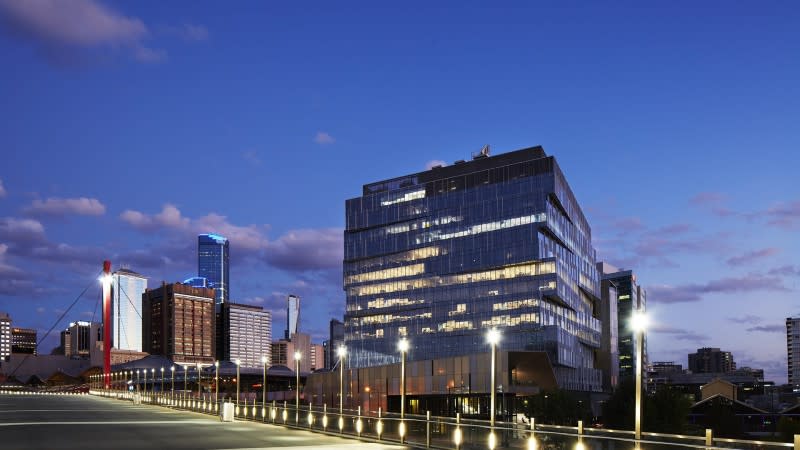 The Channel Nine building at 717 Bourke Street in Melbourne which REST has listed for more than $490 million.