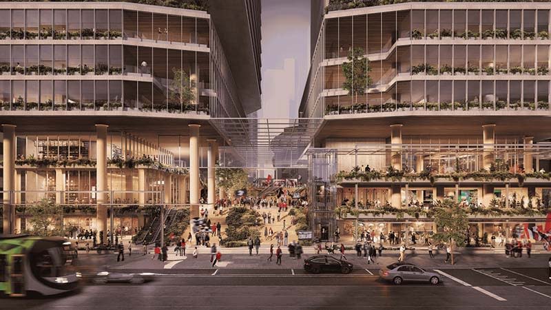 An artist's impression of the proposed Harbour Esplanade development in Docklands