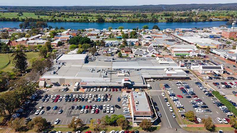 Overhead view of Manning Mall in Taree