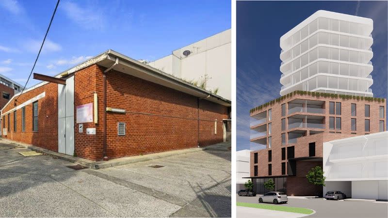 A rending of the 12-storey residential concept for the site of the exchange at Sandringham Village in Melbourne.