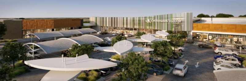 Revelop Group's render for the Calderwood Village Shopping Centre also one of Quasar Constructions' projects.