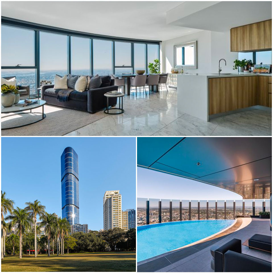 Three photos of The Horizon Collection at 222 Margaret in Brisbane City