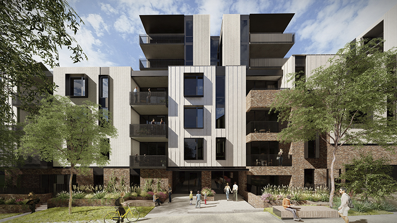 The proposed plans by Hayball for social housing at Bills Street in Hawthorn.