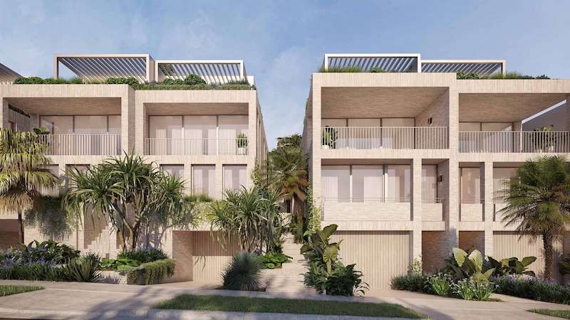 Part of the design for the nine standalone luxury houses that Fortis plans to build in Bronte east of the Sydney CBD.