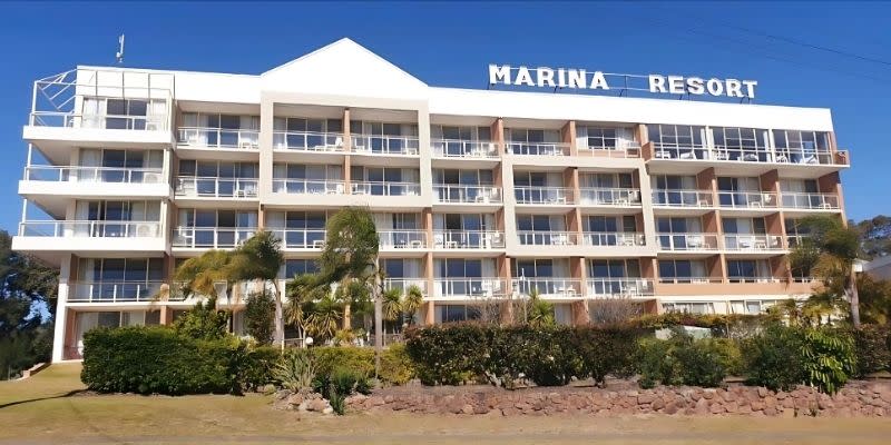 The 1980s-built Marina Resort at Nelson Bay, recently refurbished into a 48-room boutique hotel.