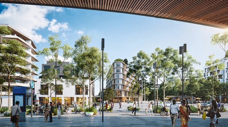 A render of Tallawong Town Centre