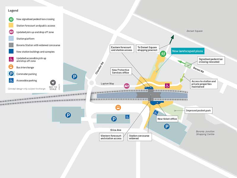 Boronia Station upgrade map