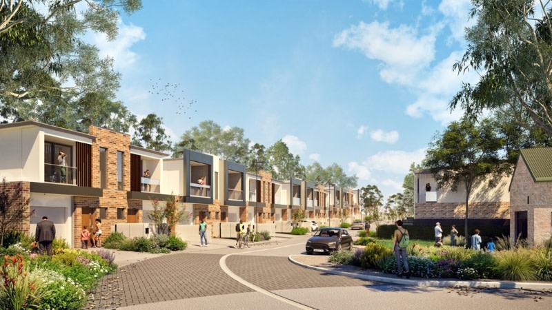 A rendering of UnitingSA's 48-home project at Noarlunga Downs.