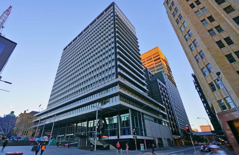 The Reserve Bank's Sydney Headquarters.  Governor Michele Bullock (main image) says inflation remains above the target.