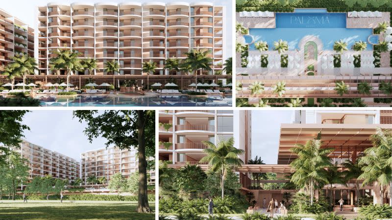 Renders of Pellicano's four-tower build-to-rent development approved for Stadium Drive at Robina.