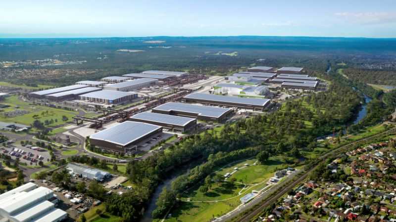 Moorebank Intermodal Precinct.  The freight and logistics hub is just 32km south-west of Sydney and covers 240 hectares.  Source: LOGOS