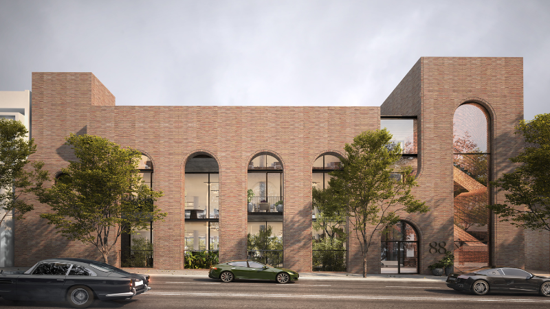 A render of the proposed building for 88 Harris Street.