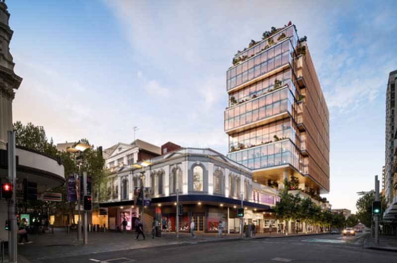 The City of Perth has approved Randall Humich's vision for an arts centre and office tower in the centre of the Perth CBD. 