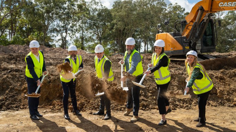 Shovels hit dirt at Community Housing Limited's site at Waterford West. 