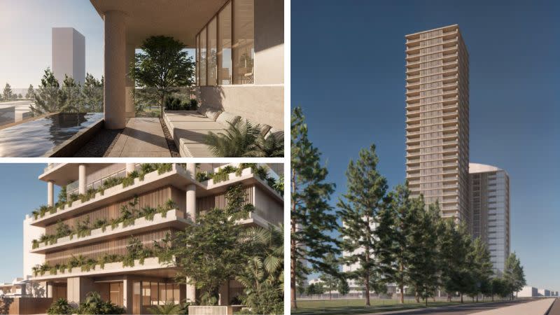 Renders of Mosaic Property Group's proposed 37-storey tower at Mary Avenue, Broadbeach.