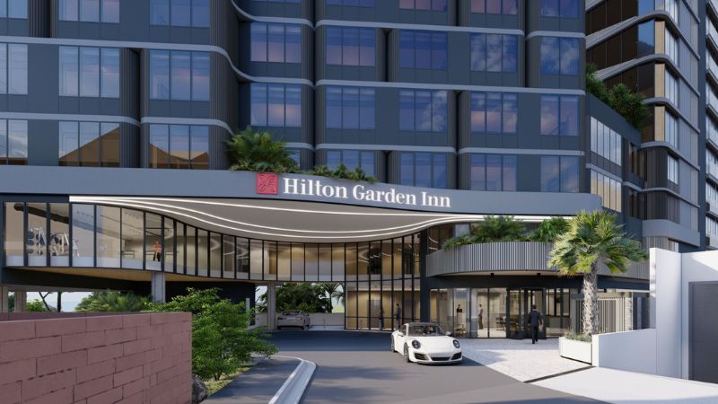 A render of the Hilton Garden Inn under way in Spring Hill.
