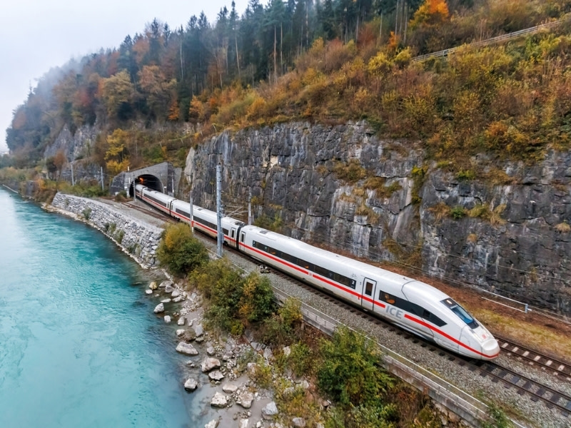 An image of a Deutsche Bahn train at Feldkirch in Austria