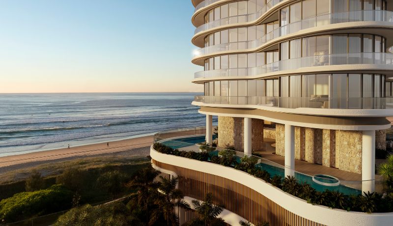 Selling agents say the Gold Coast property market is staying strong, particularly with high-end apartments and beachfront views such as this one. 