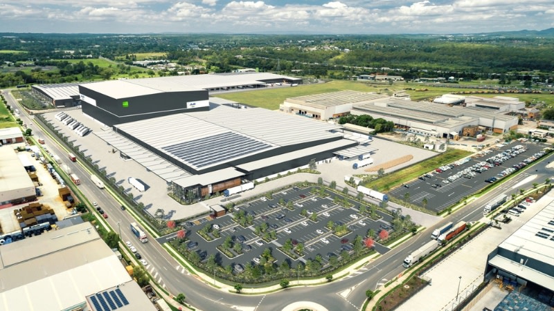 A rendering of the Asahi distribution facility under construction at Goodman's Redbank Motorway Estate.