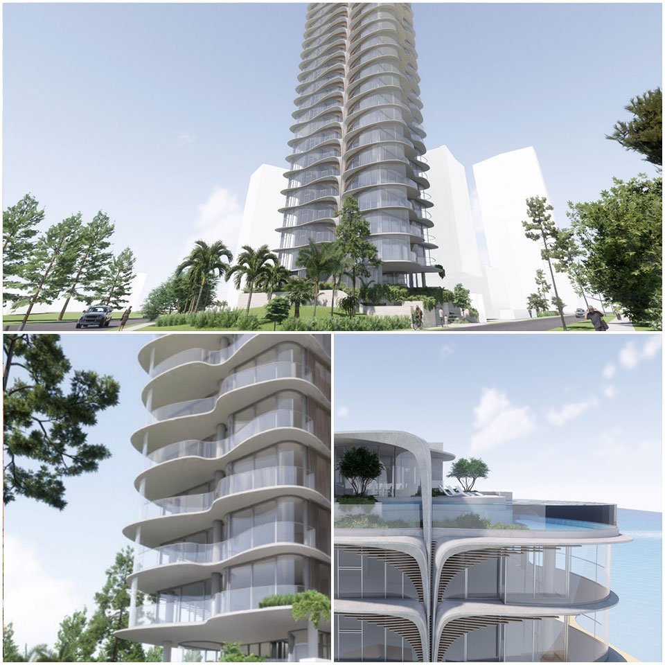 Renders of the tower planned for Broadbeach.Renders of the tower planned for Broadbeach.