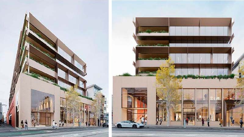 Artsit's impressions of LKPG's Bates Smart-designed 549-555 Church Street development 