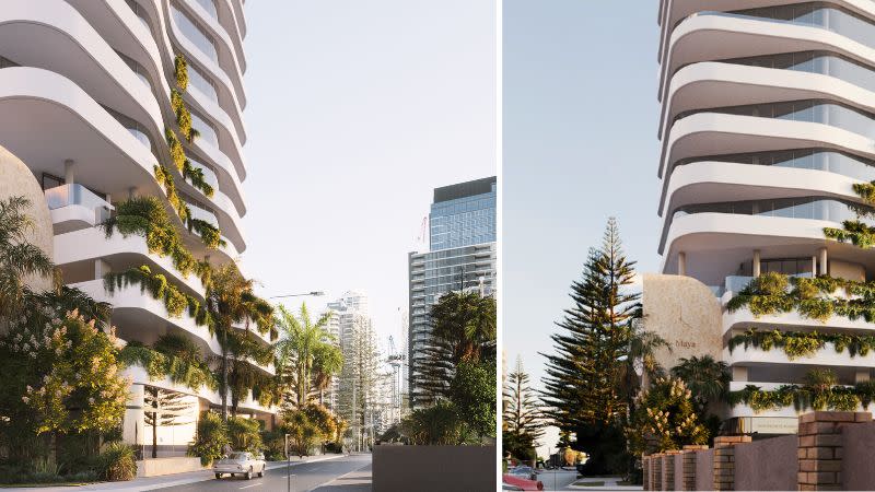 Renders of Frank Developments' proposed 35-storey tower at Garfield Terrace, Surfers Paradise.