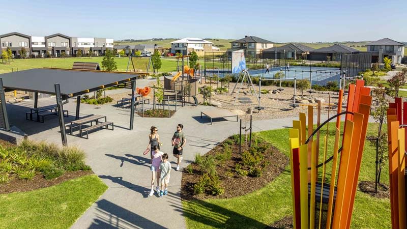 An artist’s impression of a residential community at MAB Corporation and Gibson Property Group’s Merrifield estate