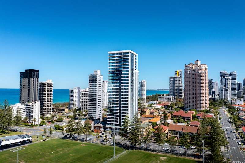 Opus graces the Broadbeach skyline on Queensland’s Gold Coast.