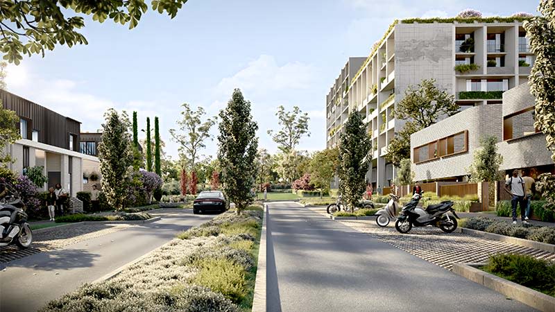 Peet Limited Onderra rendering of the street level