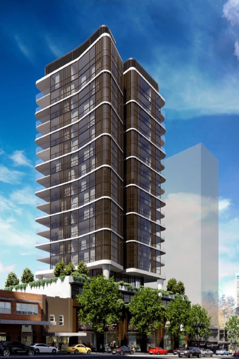 The 18-storey Nettle Tribe design for Crows Nest.  Developers say they have plans to begin construction, despite the decision.