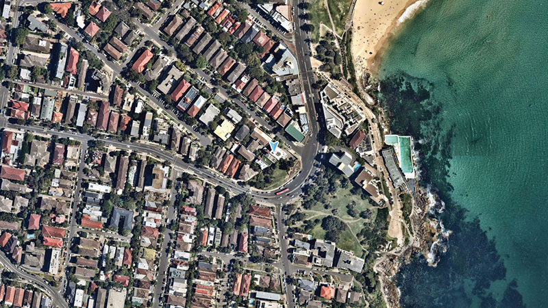 ▲ The property is located at the gateway to Bondi Beach wrapping around the corner of Campbell Parade overlooking the world famous shoreline. Image: Nearmap