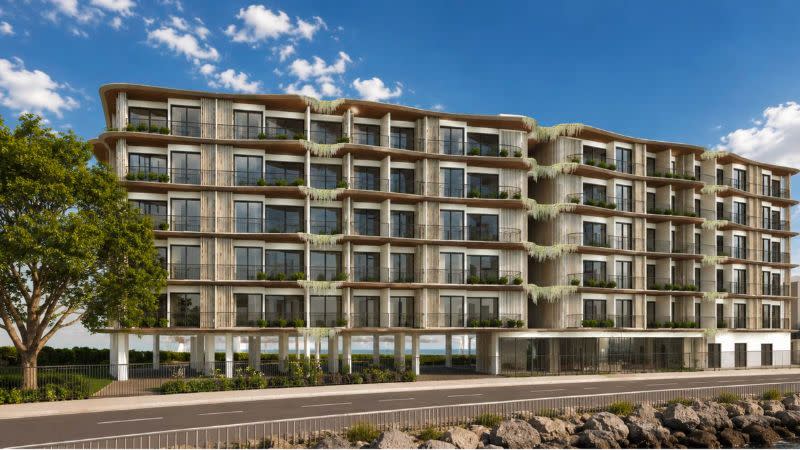 A rendering of the planned hotel at the Darwin Waterfront.