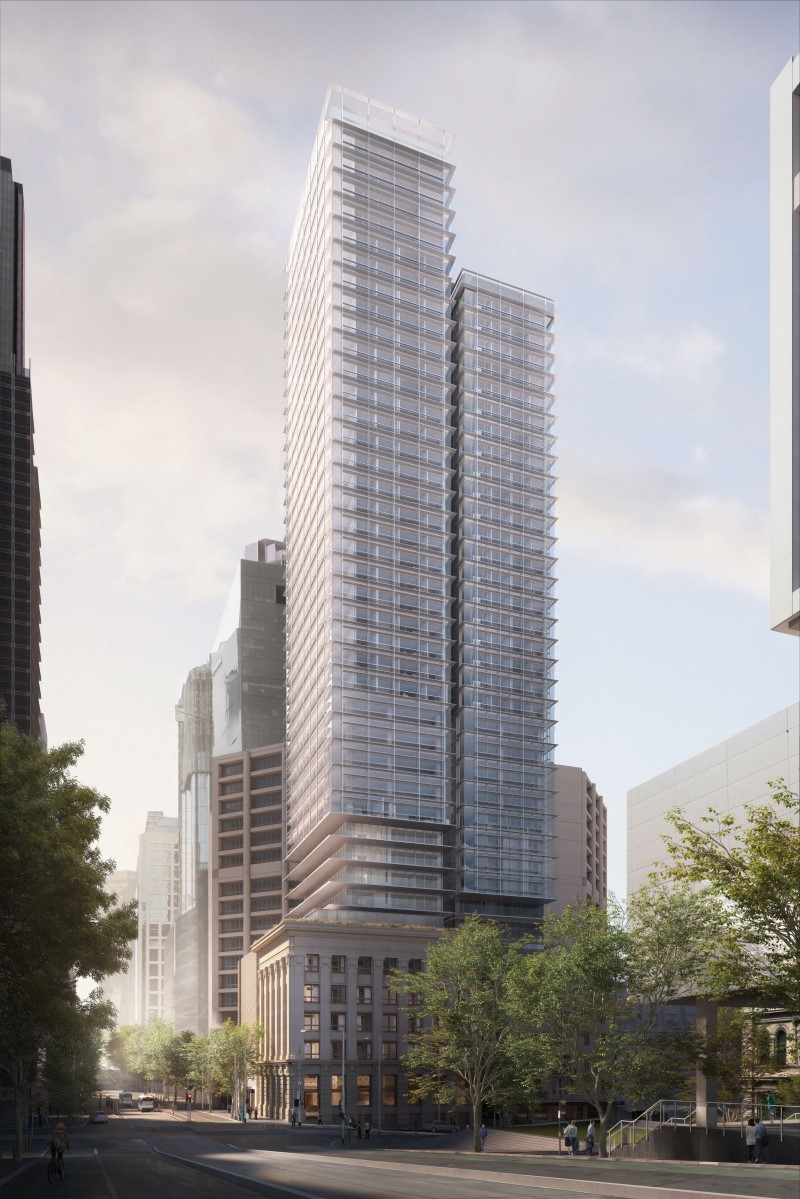 Sterling Global has applied to the Department of Transport and Planning Victoria for planning permission to build a 42-storey project on the site.