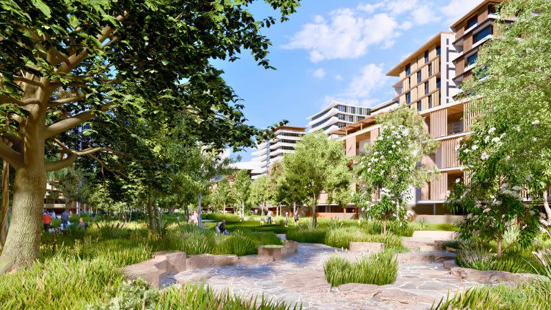A rendering of part of the 28ha precinct approved for the Sunshine Coast growth corridor.