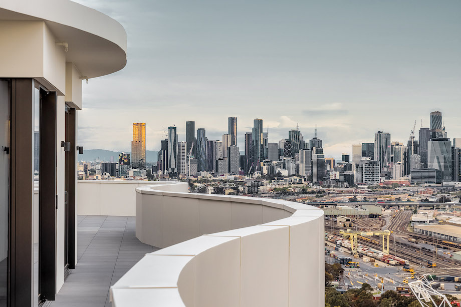 The view from one of the Victoria Square penthouses.