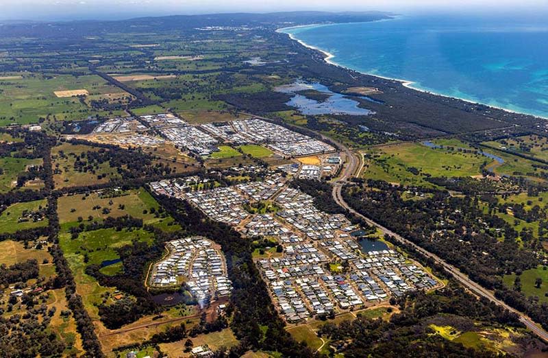 Vasse Estate masterplanned estate overhead view