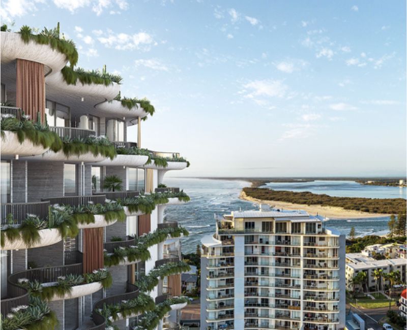 The development-ready design will have views of both the Pacific Ocean and Glass House Mountains.