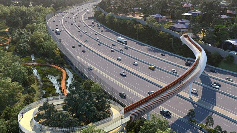 Artist's impression of the proposed Eastern Freeway overhaul