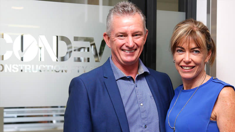 ▲ Owners of Robina-based Condev Construction Steve and Tracy Marais.