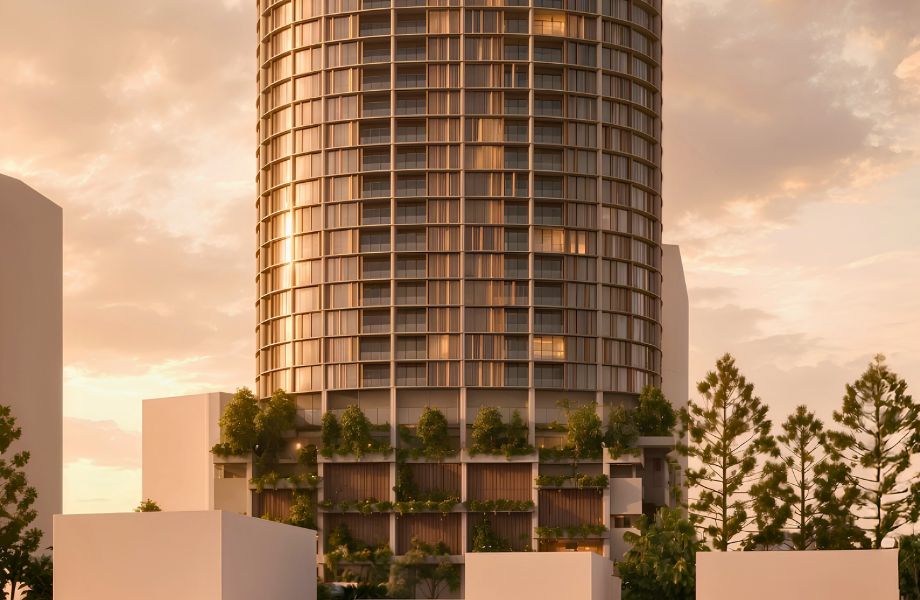 Gallery, Vitale Team Up for 44-Storey Glitter Strip Skyscraper