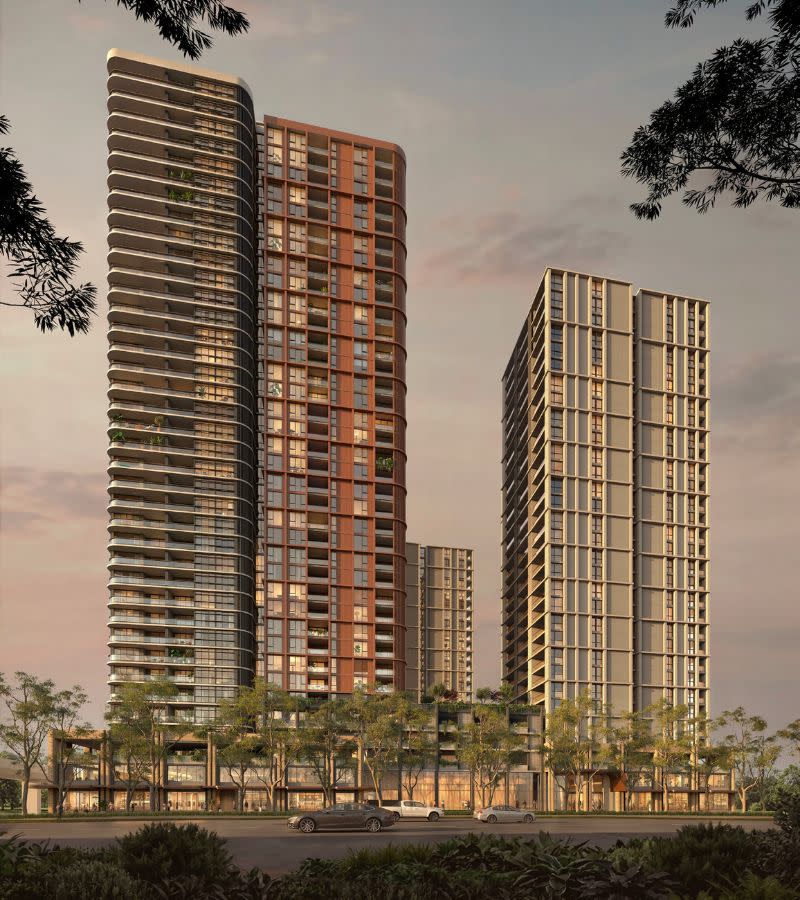 The Turner-designed multi-tower development would sit on a shared three to six-storey mixed-use podium.