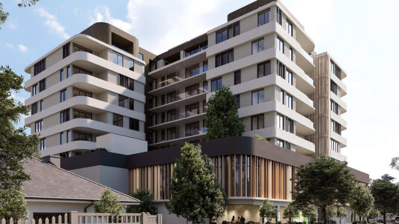 The project will have 73 apartments on top of a medical centre and shops. 