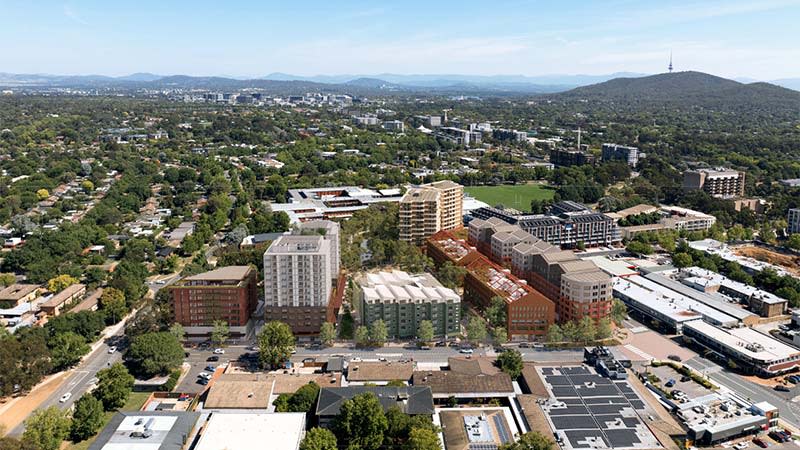 Canberra Tradies Club Dickson aerial view