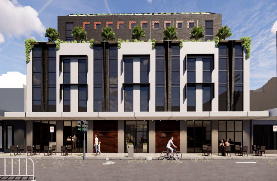 The Skematics Architects' plans for HLL Development's hotel on Bridge Road in Richmond.