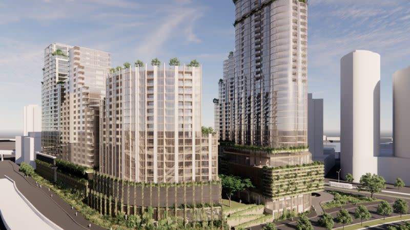 A render of Gurner Group's Elysium Fields project by architects Fraser and Partners.